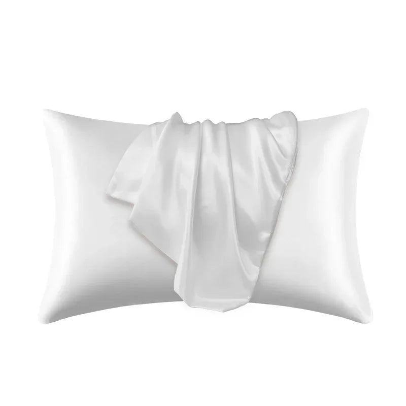 Taie d’Oreiller en Soie de Mûrier 100% Naturelle 50x66 cm – Anti - Frisottis & Anti - Rides – Literie en Soie Personnalisée - ErgoConfort