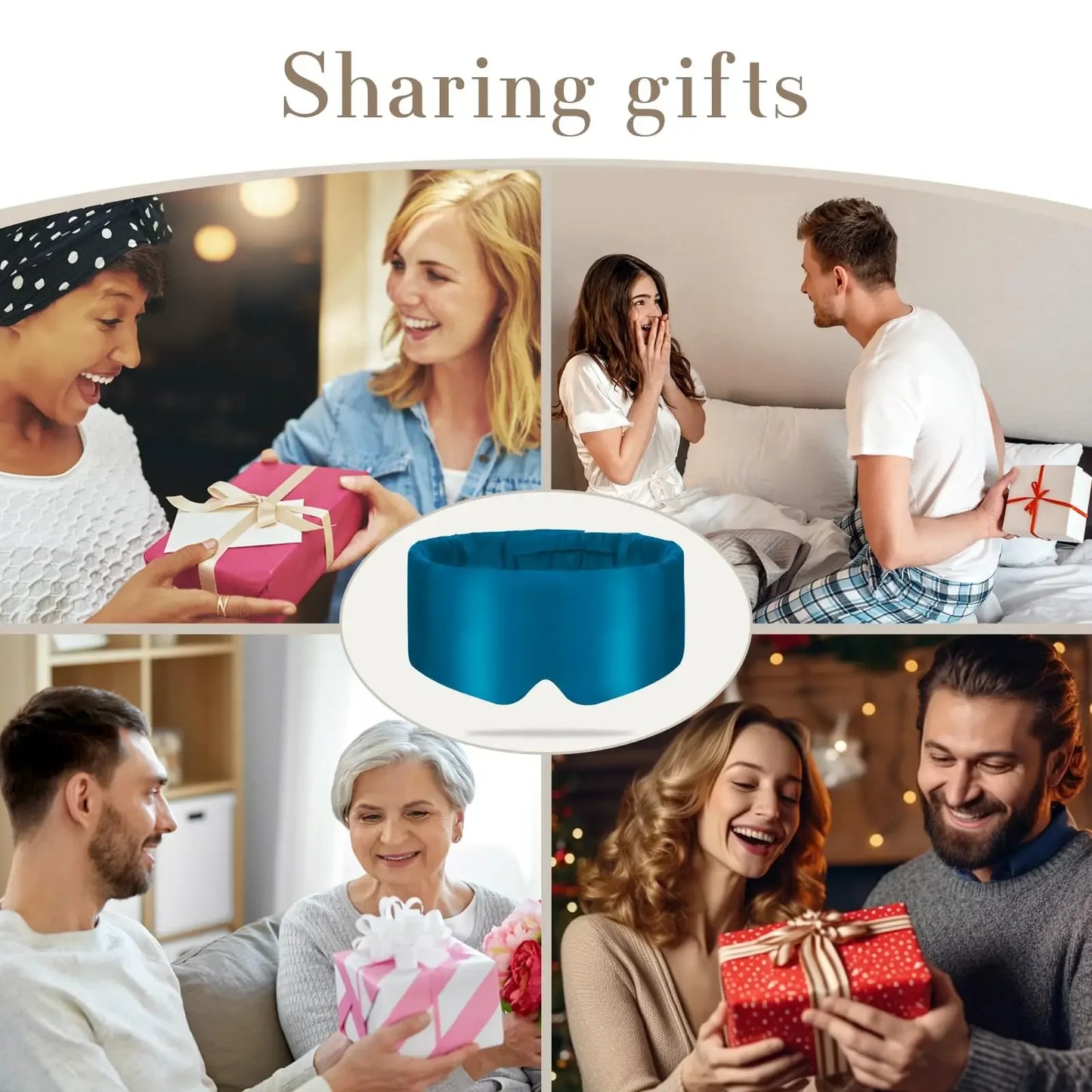 Masque de sommeil en soie de mûrier – Doux et confortable pour un sommeil réparateur - ErgoConfort