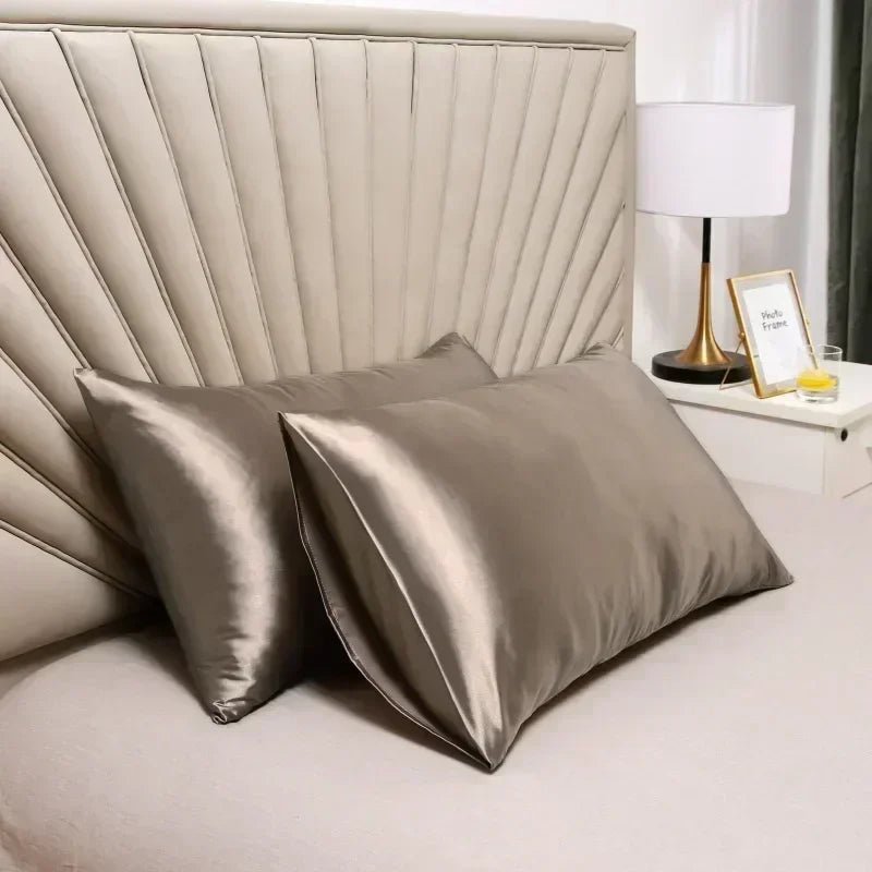 Taie d’Oreiller en Soie de Mûrier 100% Naturelle 50x66 cm – Anti - Frisottis & Anti - Rides – Literie en Soie Personnalisée - ErgoConfort