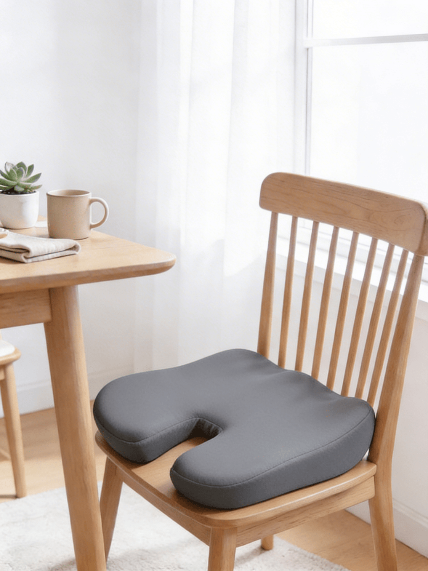 Coussin d’assise mémoire de forme – Pour siège de bureau et siège de voiture - ErgoConfort